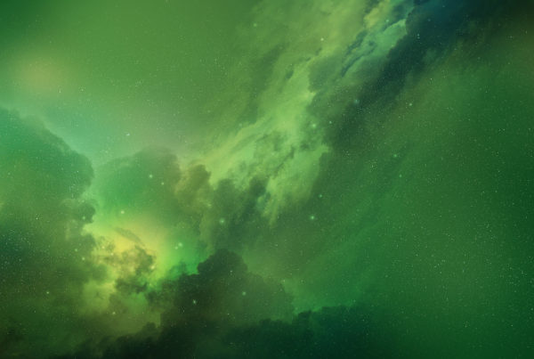 Nebula Green Background